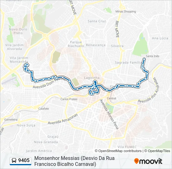 9405 Bus Line Map