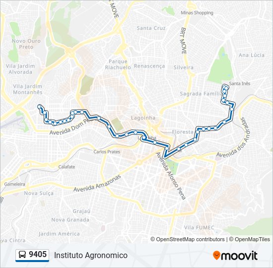 Línea 9405 horarios, paradas y mapas Instituto Agronomico (Actualizado)