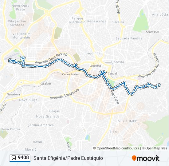 9408 bus Line Map