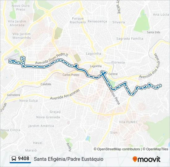 9408 Bus Line Map