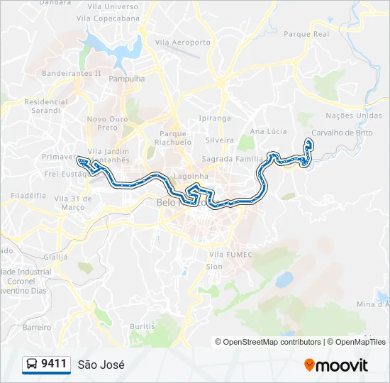 9411 Bus Line Map