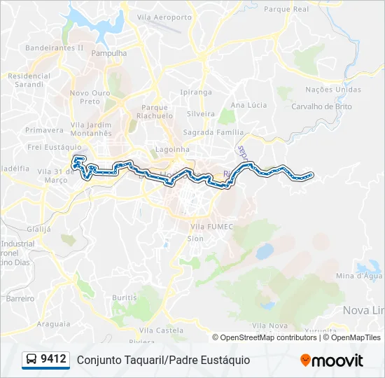 9412 Bus Line Map
