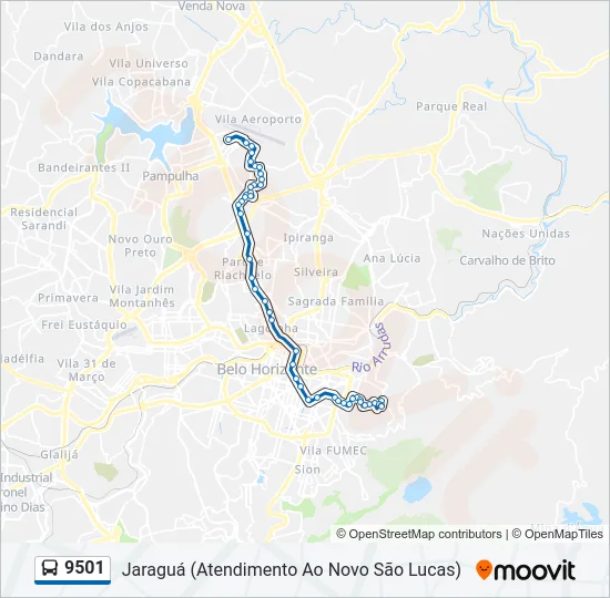 9501 Bus Line Map