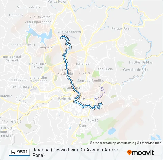 9501 Bus Line Map