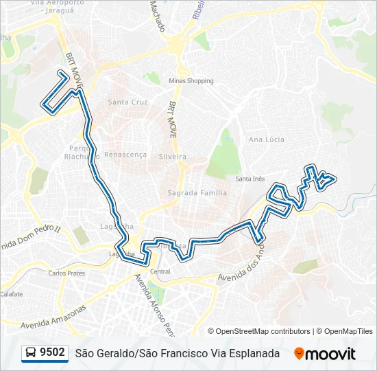 9502 Bus Line Map