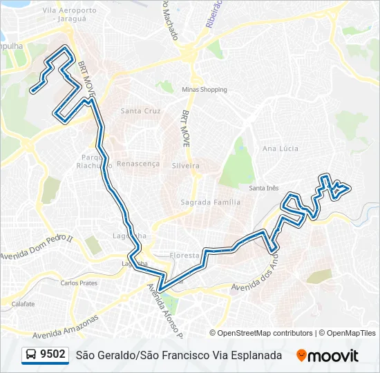 9502 Bus Line Map