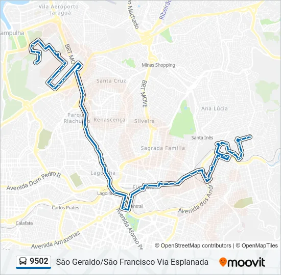 9502 Bus Line Map