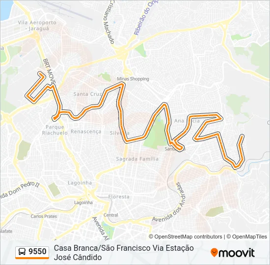 9550 Bus Line Map