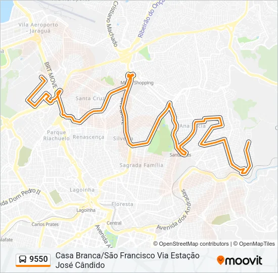 9550 Bus Line Map