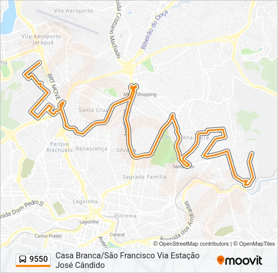 9550 Bus Line Map