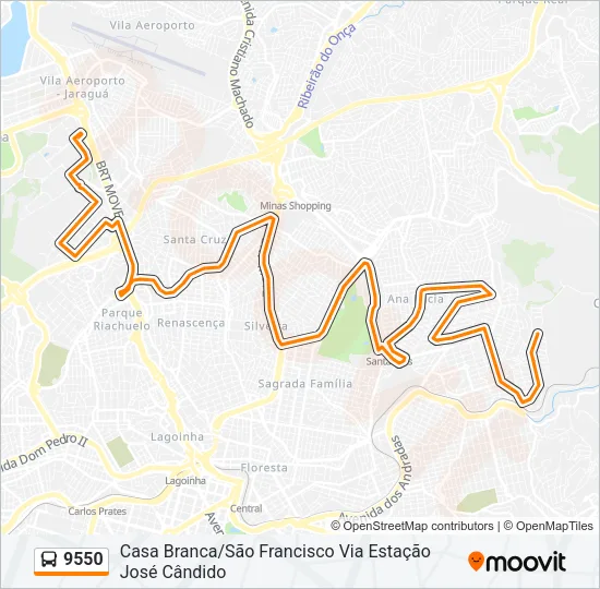 9550 Bus Line Map