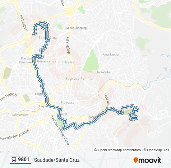 9801 Bus Line Map