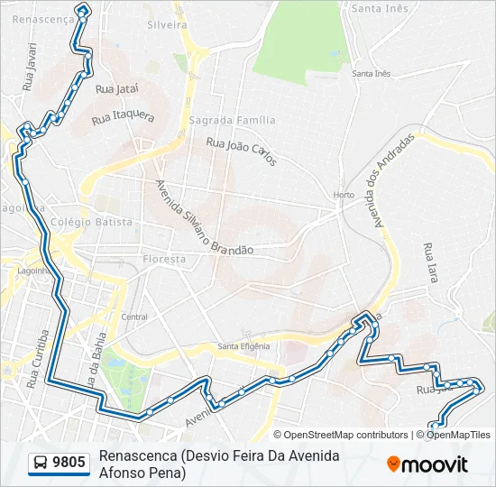 9805 Bus Line Map
