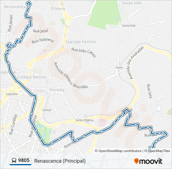 9805 Bus Line Map