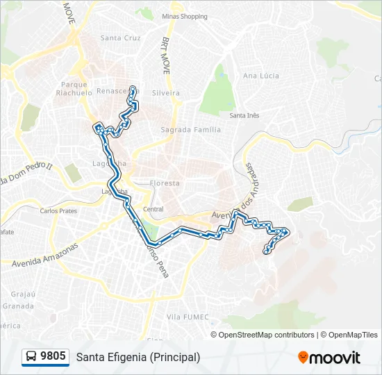 9805 Bus Line Map