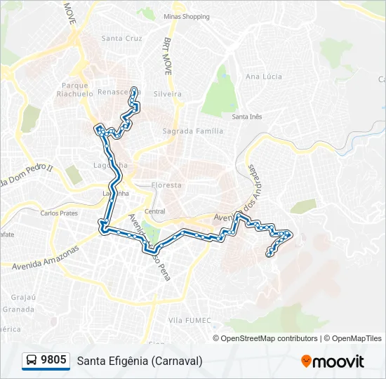 9805 Bus Line Map