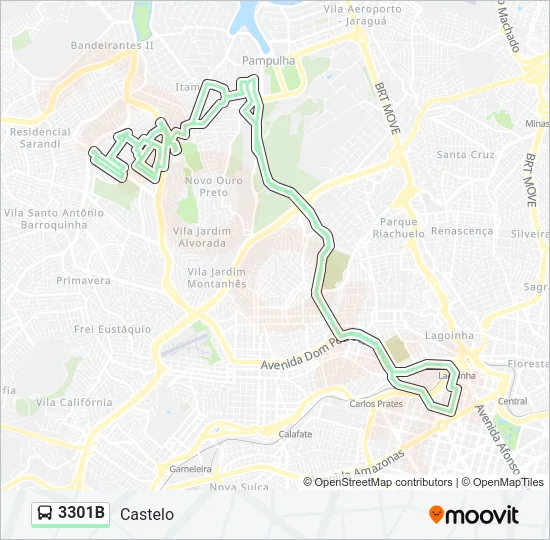 3301B Bus Line Map