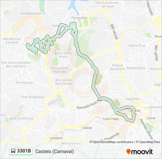 3301B Bus Line Map
