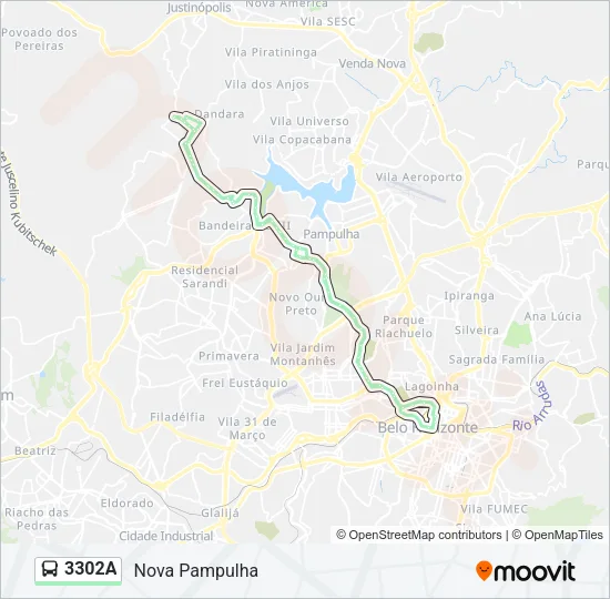 3302A Bus Line Map
