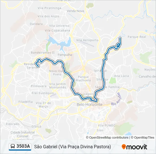 3503A Bus Line Map