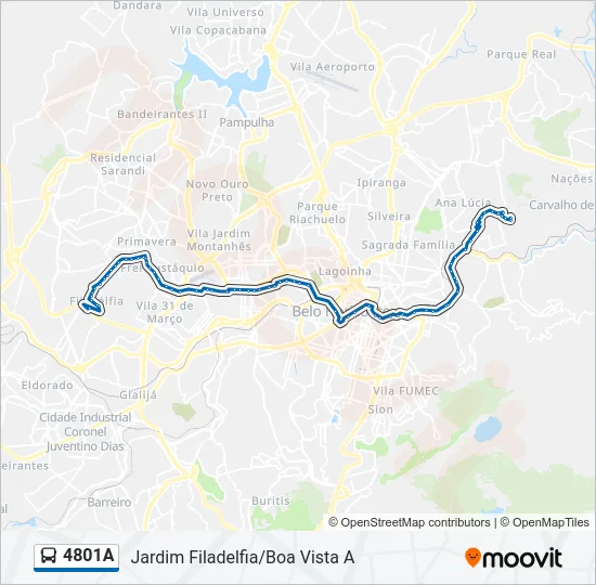 4801A Bus Line Map