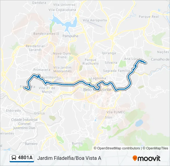 4801A Bus Line Map