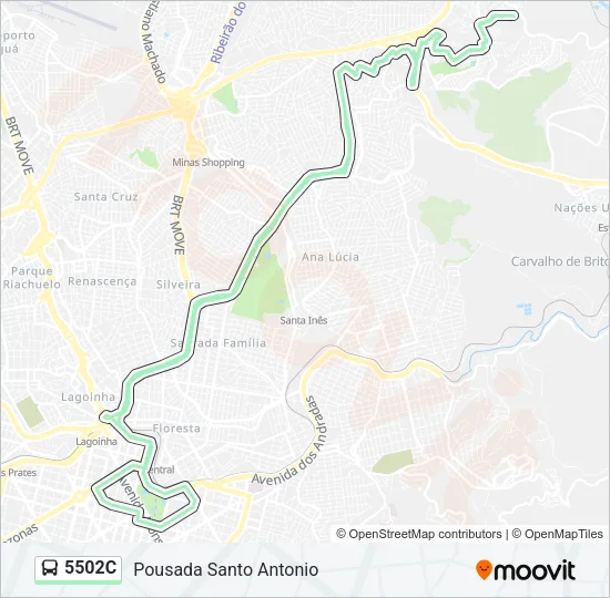 5502C Bus Line Map