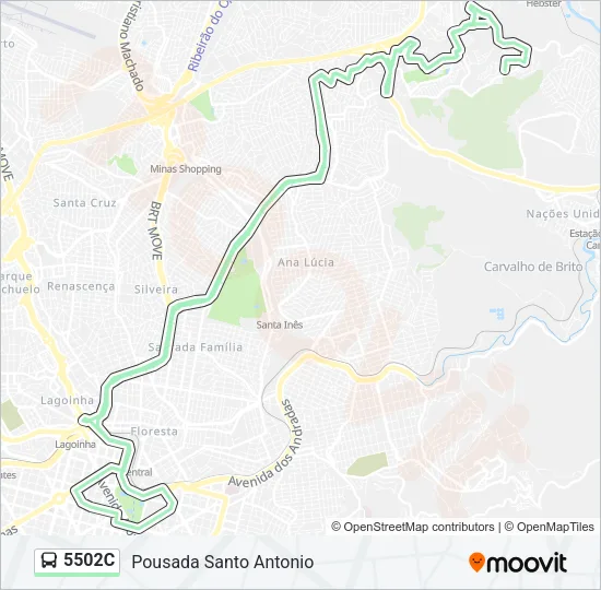 5502C Bus Line Map