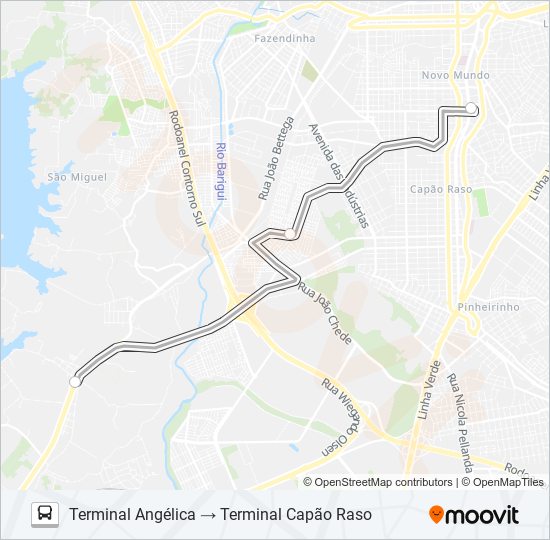 H20 ANGÉLICA / CAPÃO RASO bus Line Map