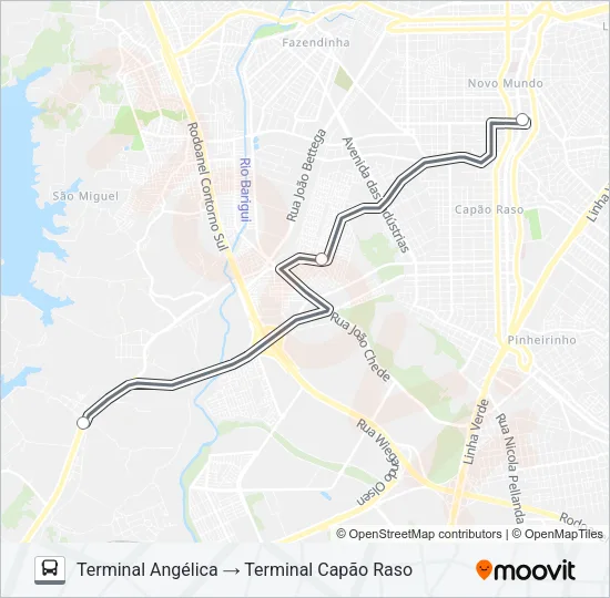 H20 ANGÉLICA / CAPÃO RASO Bus Line Map