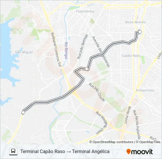 H20 ANGÉLICA / CAPÃO RASO Bus Line Map