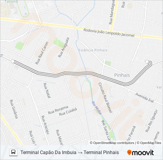 C04 T. CAPÃO DA IMBUIA / T. PINHAIS bus Line Map