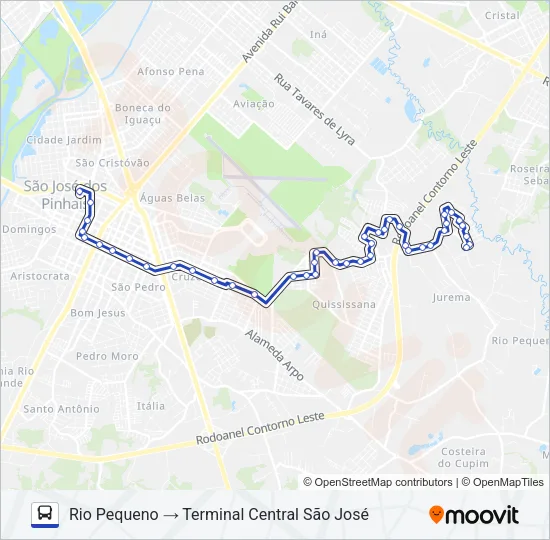 510 RIO PEQUENO Bus Line Map