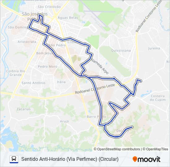 Mapa de 506 INTERBAIRROS 2 de autobús