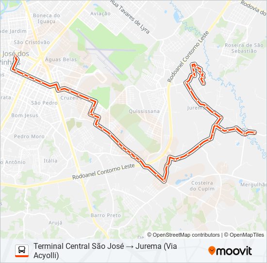 507 T. CENTRAL / JUREMA bus Line Map