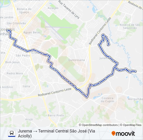 507 T. CENTRAL / JUREMA Bus Line Map