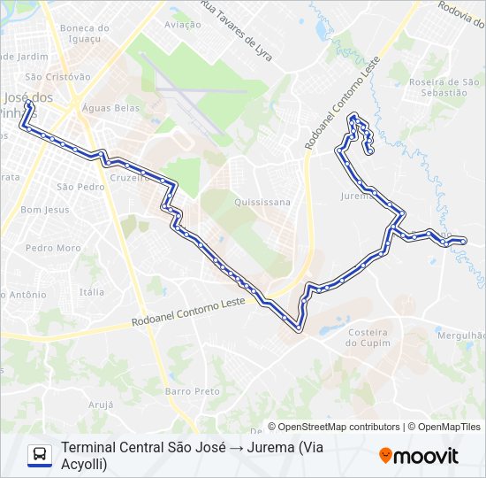 507 T. CENTRAL / JUREMA Bus Line Map