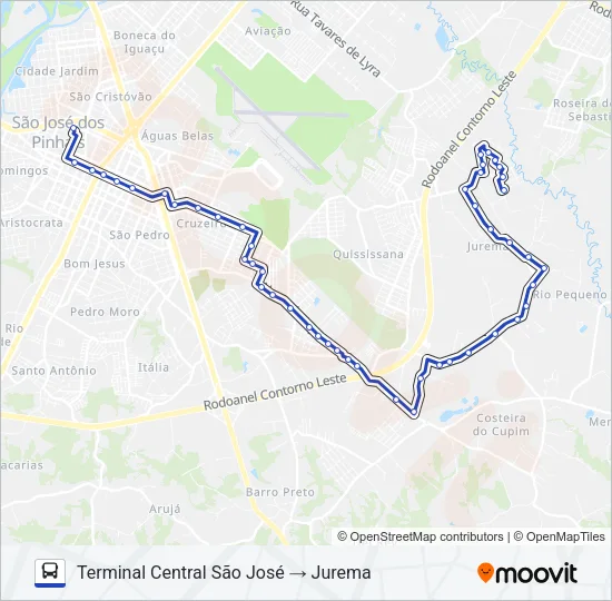 507 T. CENTRAL / JUREMA Bus Line Map