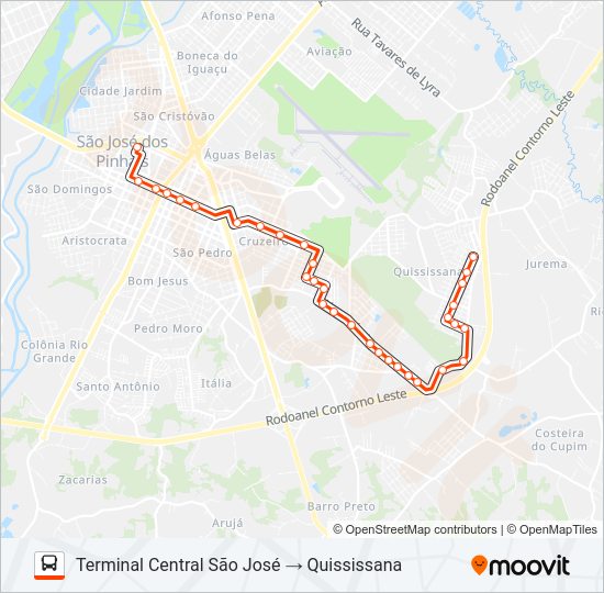 Mapa da linha 530 BAIRRO A BAIRRO - 2 de ônibus