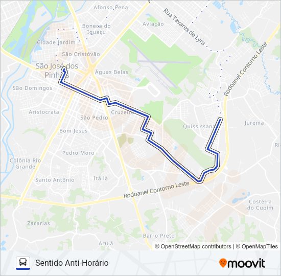 Mapa da linha 530 BAIRRO A BAIRRO - 2 de ônibus