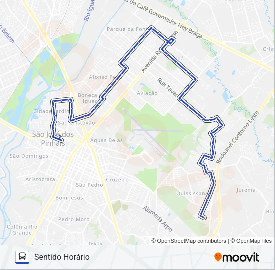 531 BAIRRO A BAIRRO - 1 Bus Line Map