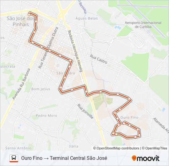 543 BAIRRO A BAIRRO - 3 bus Line Map