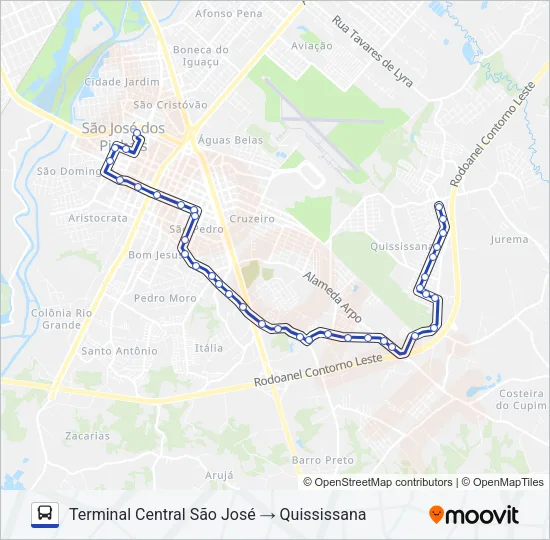 501 QUISSISSANA (VIA PEDRO MORO) Bus Line Map