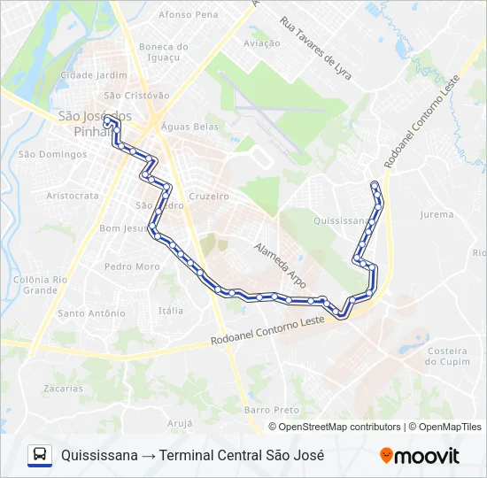 501 QUISSISSANA (VIA PEDRO MORO) Bus Line Map
