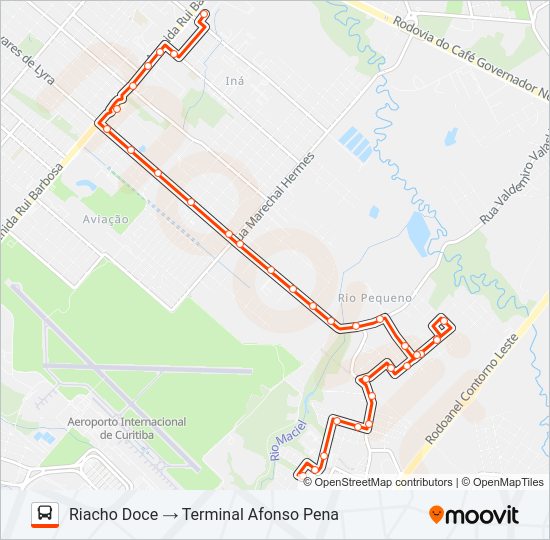 120 T. AFONSO PENA / FÁTIMA - RIACHO DOCE Bus Line Map