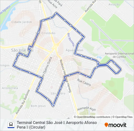 515 ✈ T. CENTRAL / AEROPORTO (SHOPPING SÃO JOSÉ) Bus Line Map