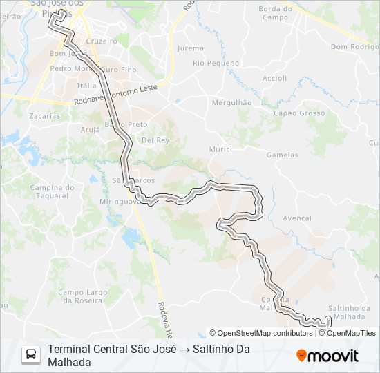 1006 MALHADA bus Line Map