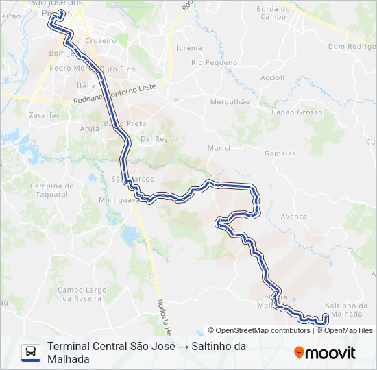 1006 MALHADA Bus Line Map