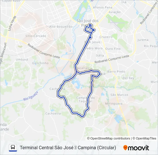 1021 CAMPINA Bus Line Map