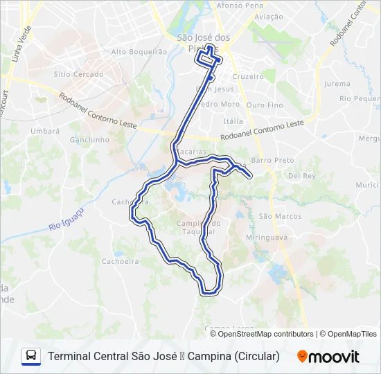 1021 CAMPINA Bus Line Map